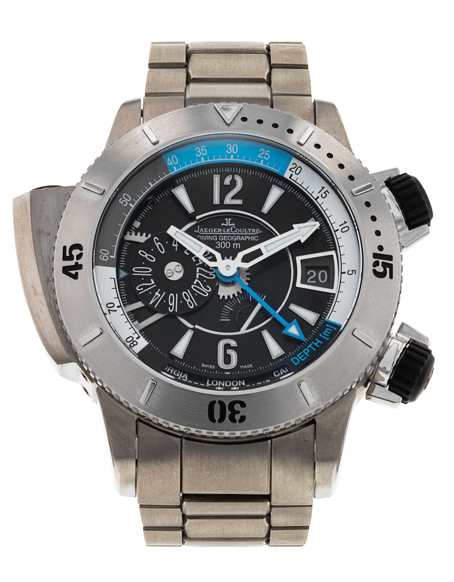 Jaeger LeCoultre Master Compressor Diving Black Baton Dial