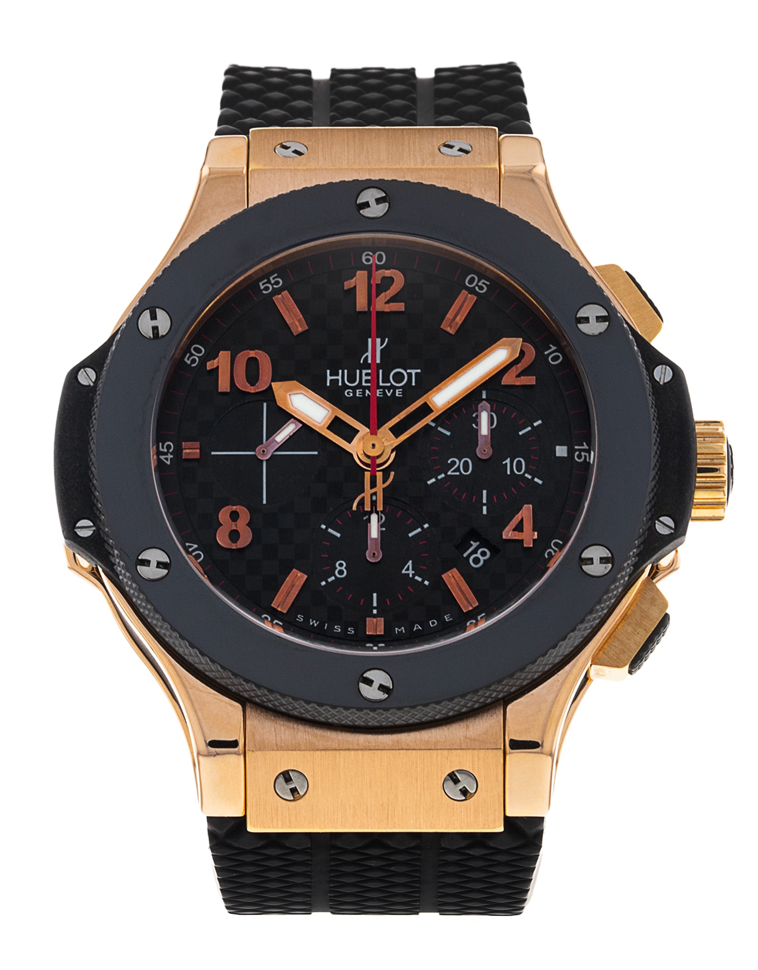 Hublot Big Bang Black Carbon Arabic Dial Rubber Strap