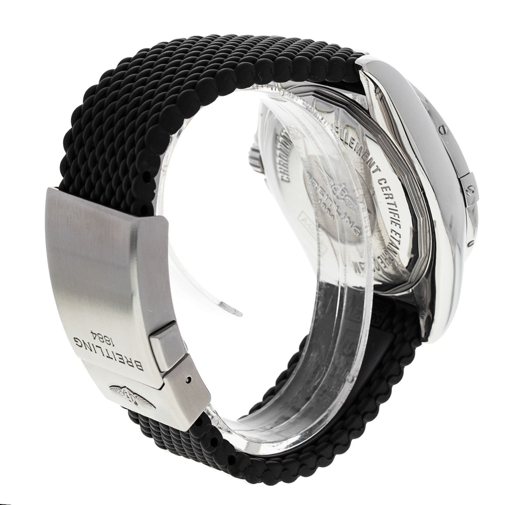 Breitling Galactic 44 Blue Baton Dial Rubber Strap