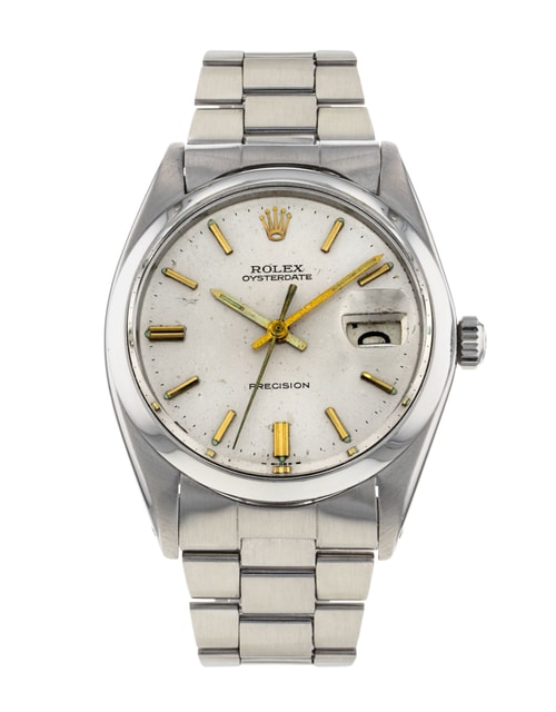 Rolex Oyster Precision Silver Baton Dial Bracelet Strap