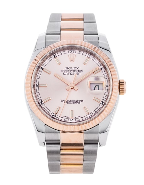 Rolex Datejust cadran Baton de rose et un bracelet e Métal