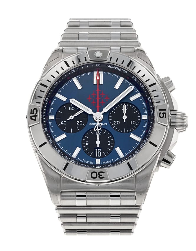 Breitling chronomat blue face discount