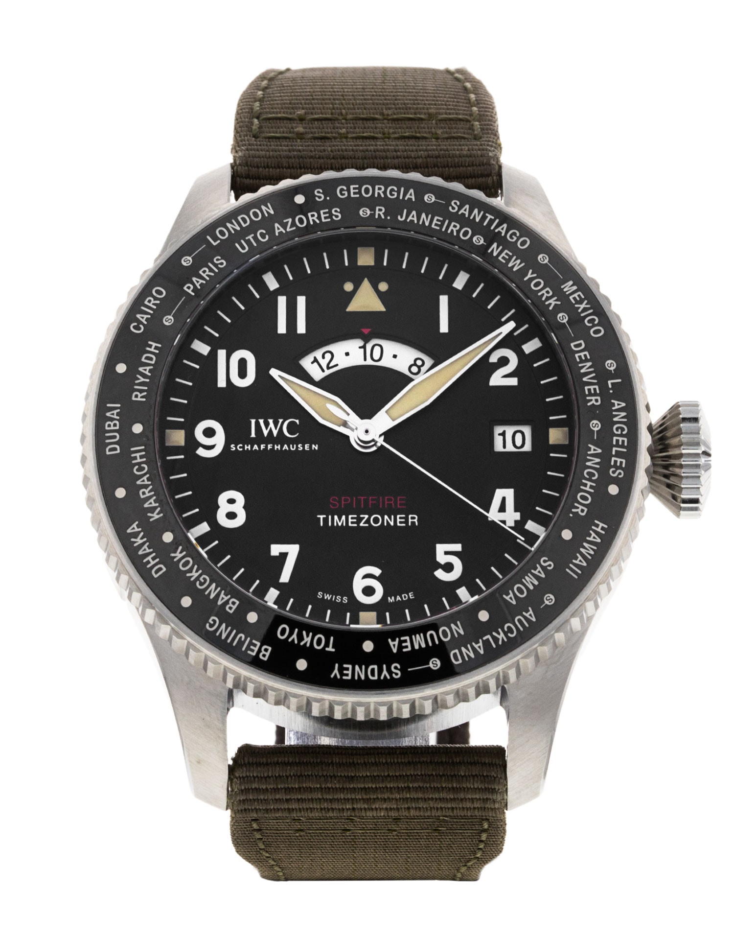 IWC Pilot s Spitfire Black Arabic Dial Fabric Strap