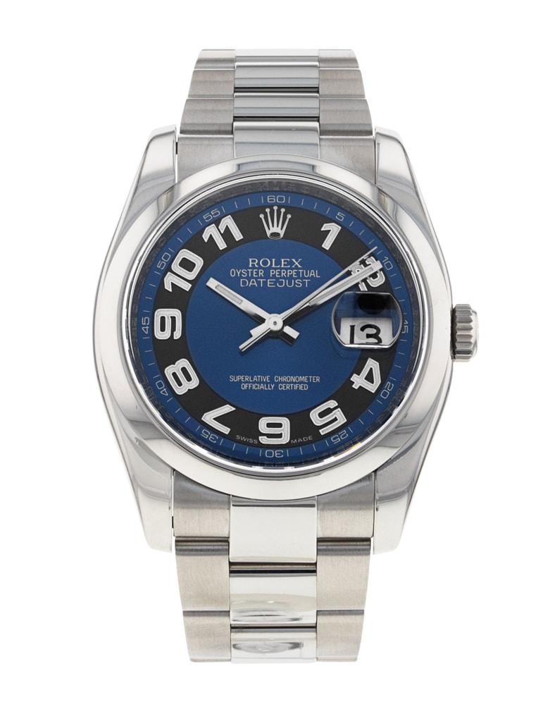 Rolex Datejust 116200 Black Blue Dial Bracelet Strap