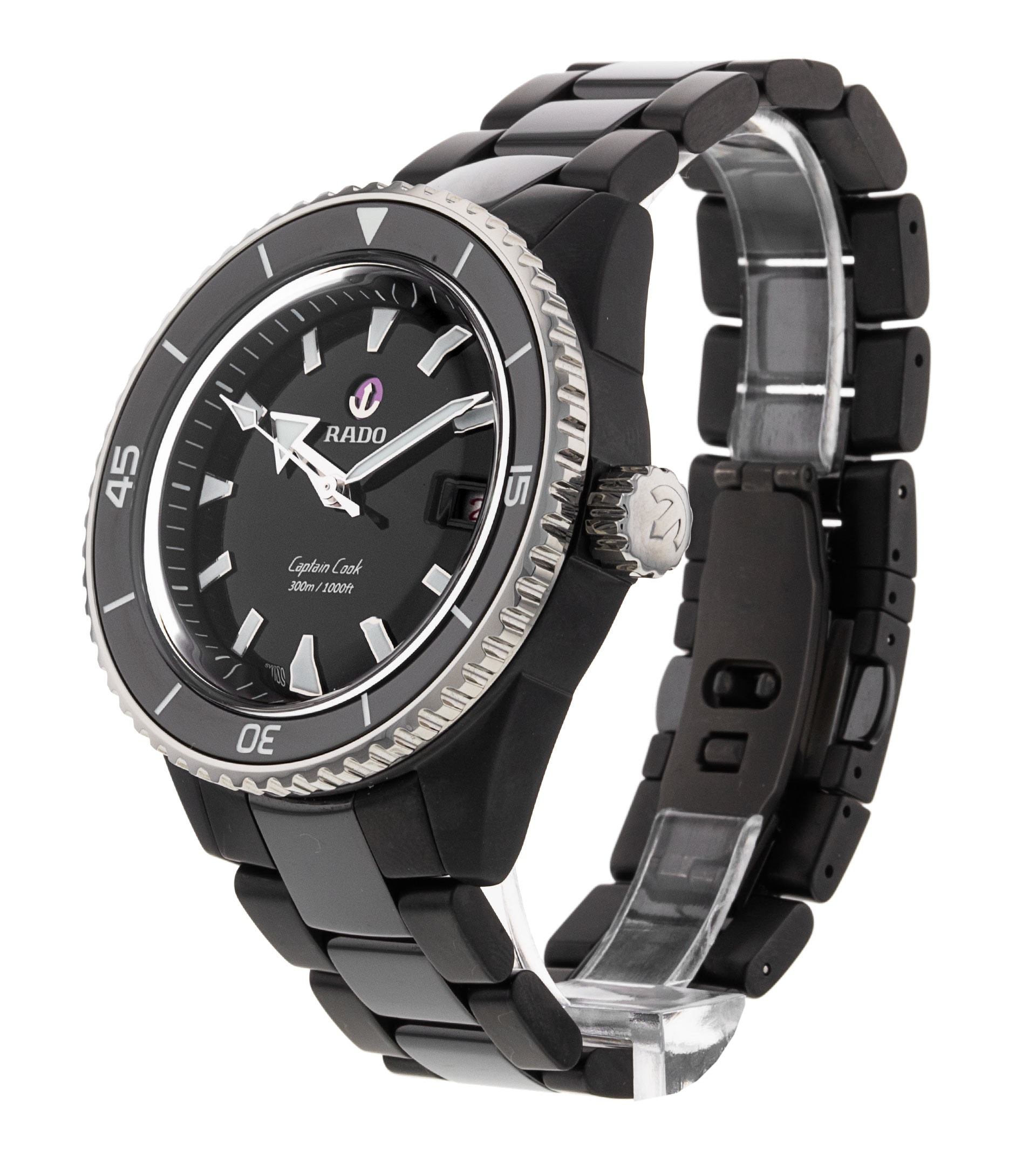 Rado Captain Cook R32129152 - Black Dial & Bracelet Strap