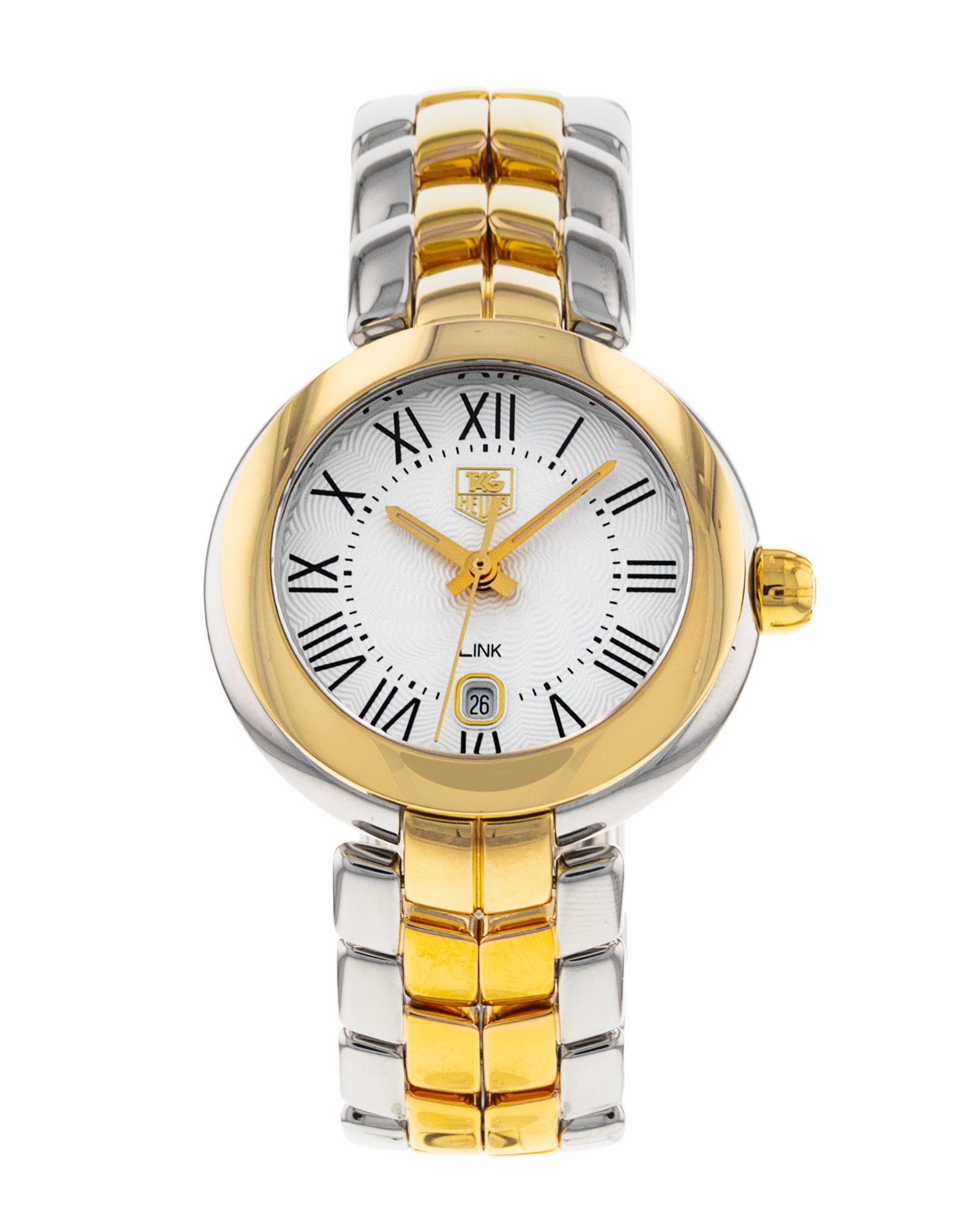 Tag Heuer Link Silver Roman Numeral Dial Bracelet Strap