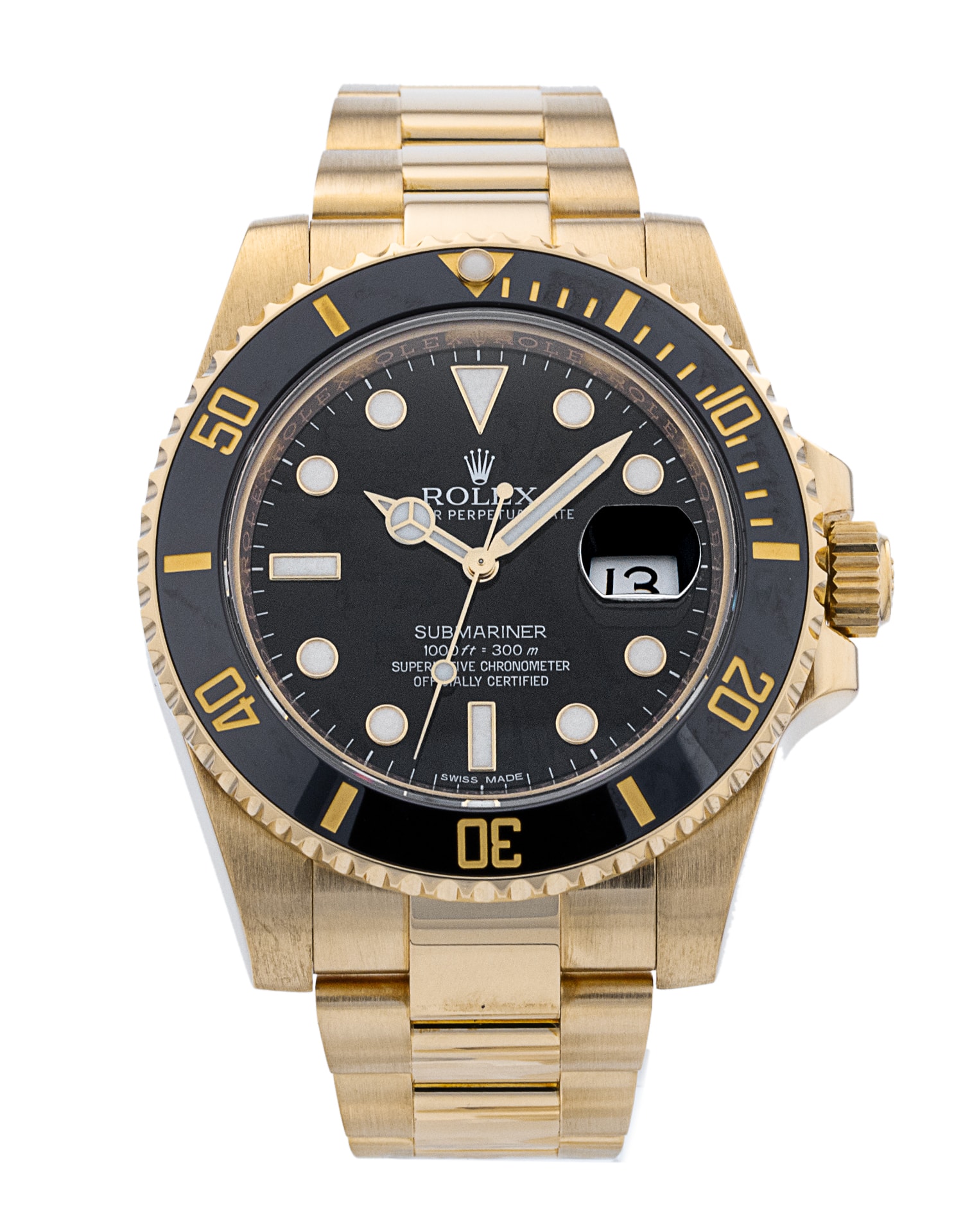Rolex Submariner 116618 LN Black Dial Bracelet Strap