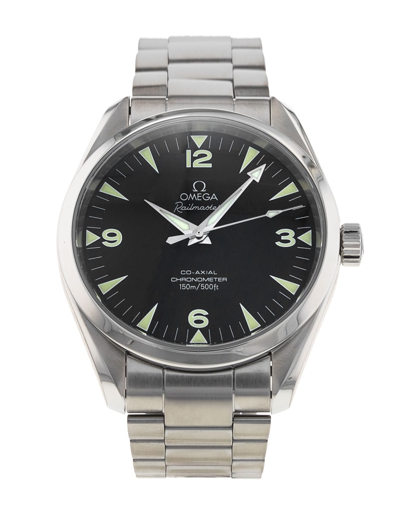 Omega railmaster black dial sale