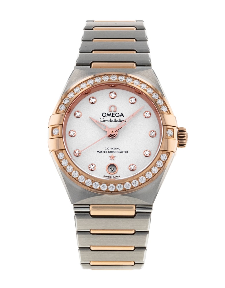 Omega Constellation Ladies Silber Diamant Zifferblatt