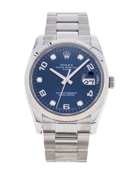 Rolex Oyster Perpetual Date - Blue Diamond Dial