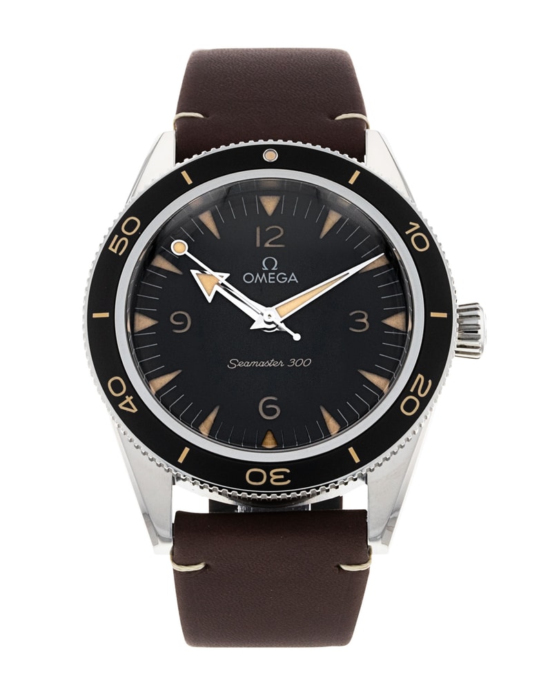Omega Seamaster 300 Black Quarter Arabic Dial - Main Image