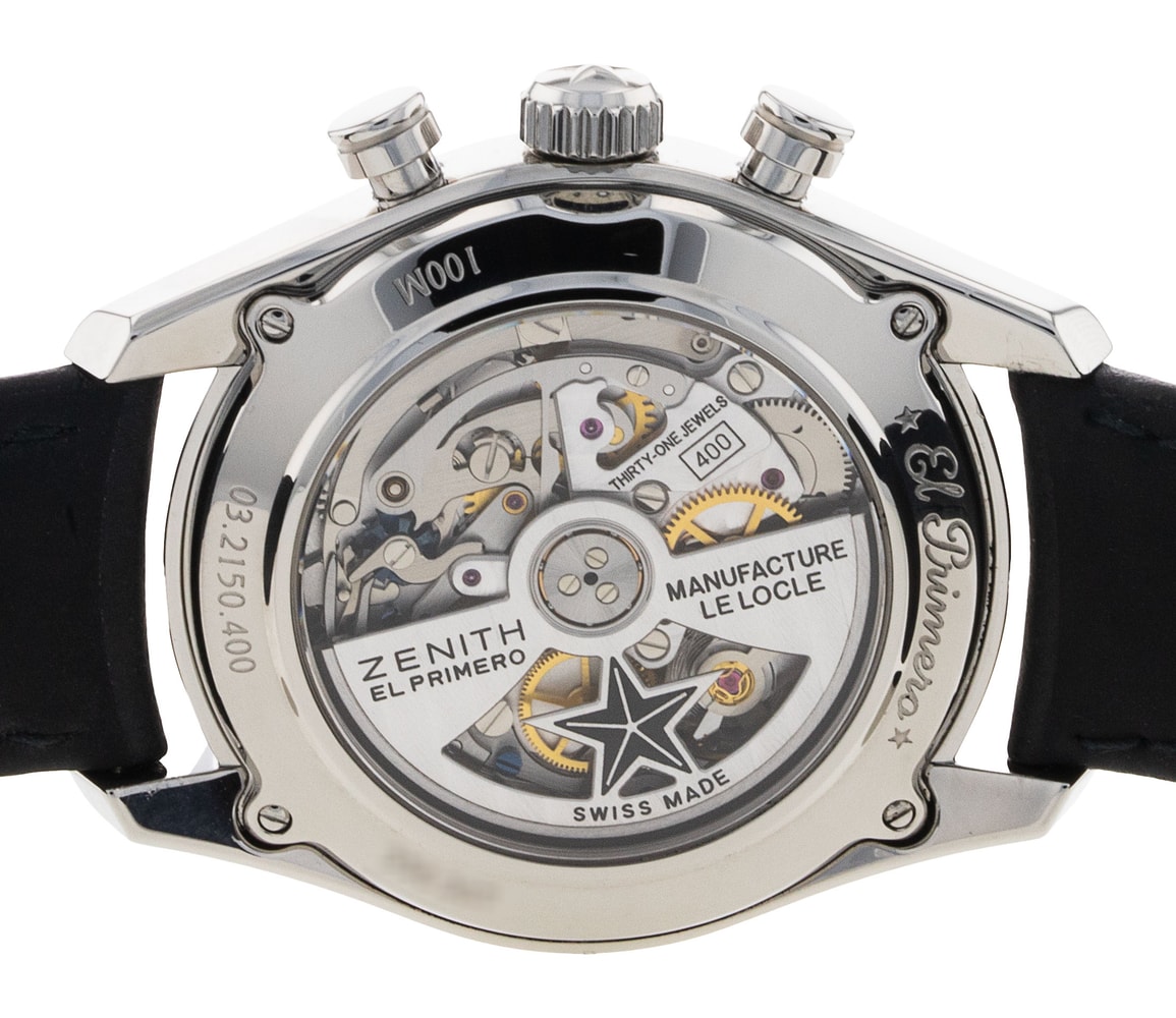 Zenith El Primero - Silver Baton Dial & Leather Strap Zenith El Primero - Silver Baton Dial & Leather Strap