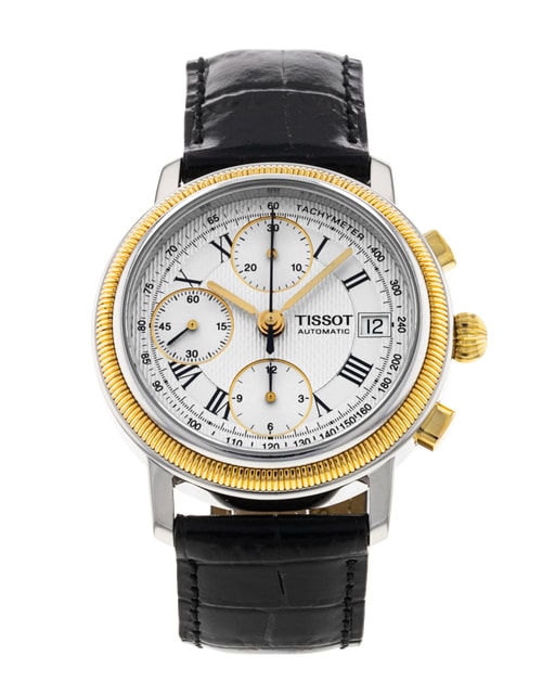 Tissot Bridgeport White Roman Numeral Dial Leather Strap