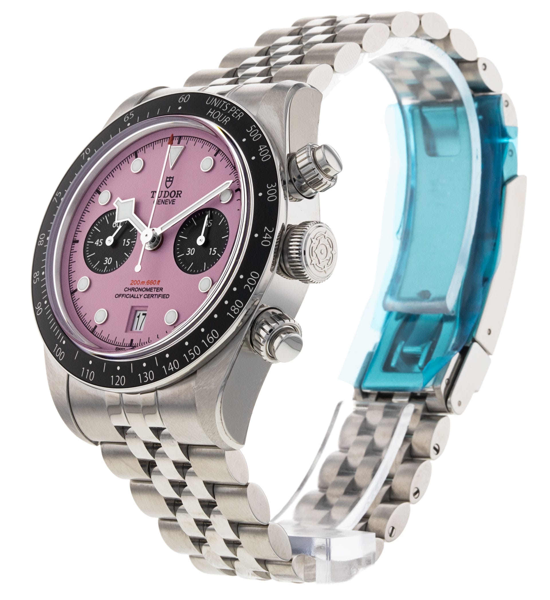 Tudor Black Bay Chrono - Pink Dial & Bracelet Strap 
