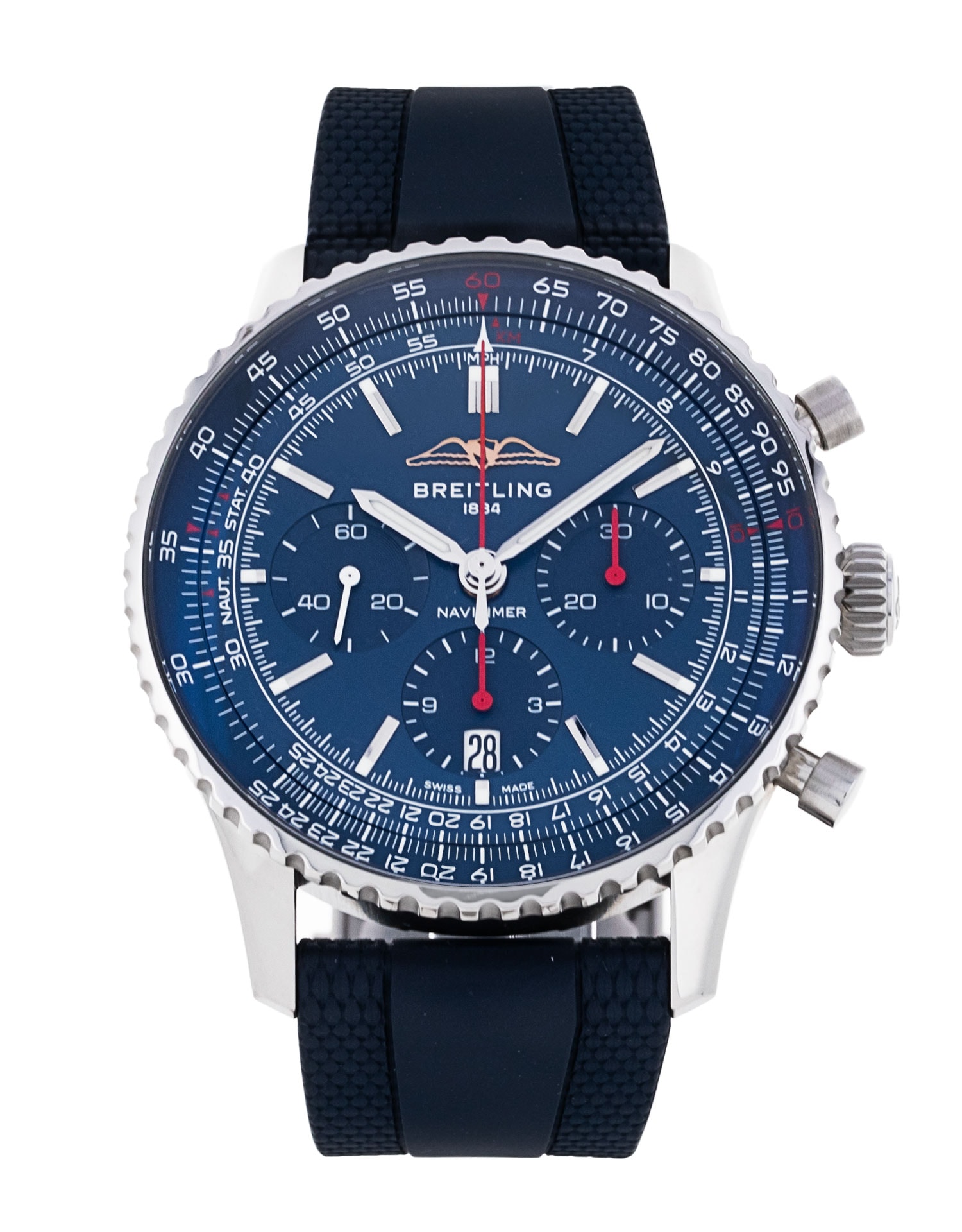 Breitling navitimer 43mm blue sale