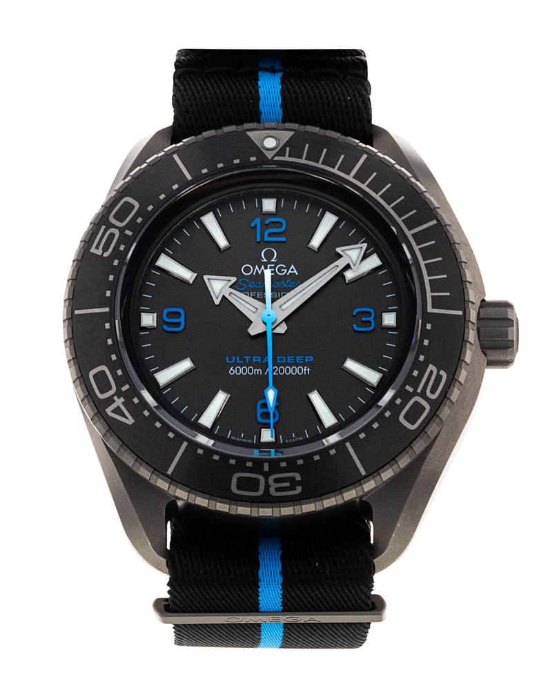 Omega Planet Ocean Black Quarter Arabic Dial - Main Image