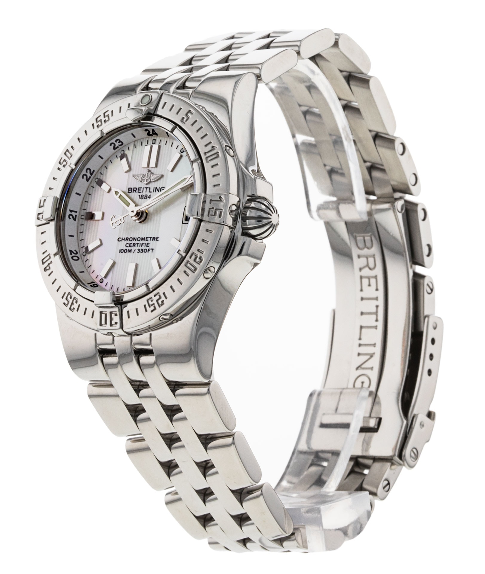 Breitling Starliner Mother of Pearl White Baton Dial