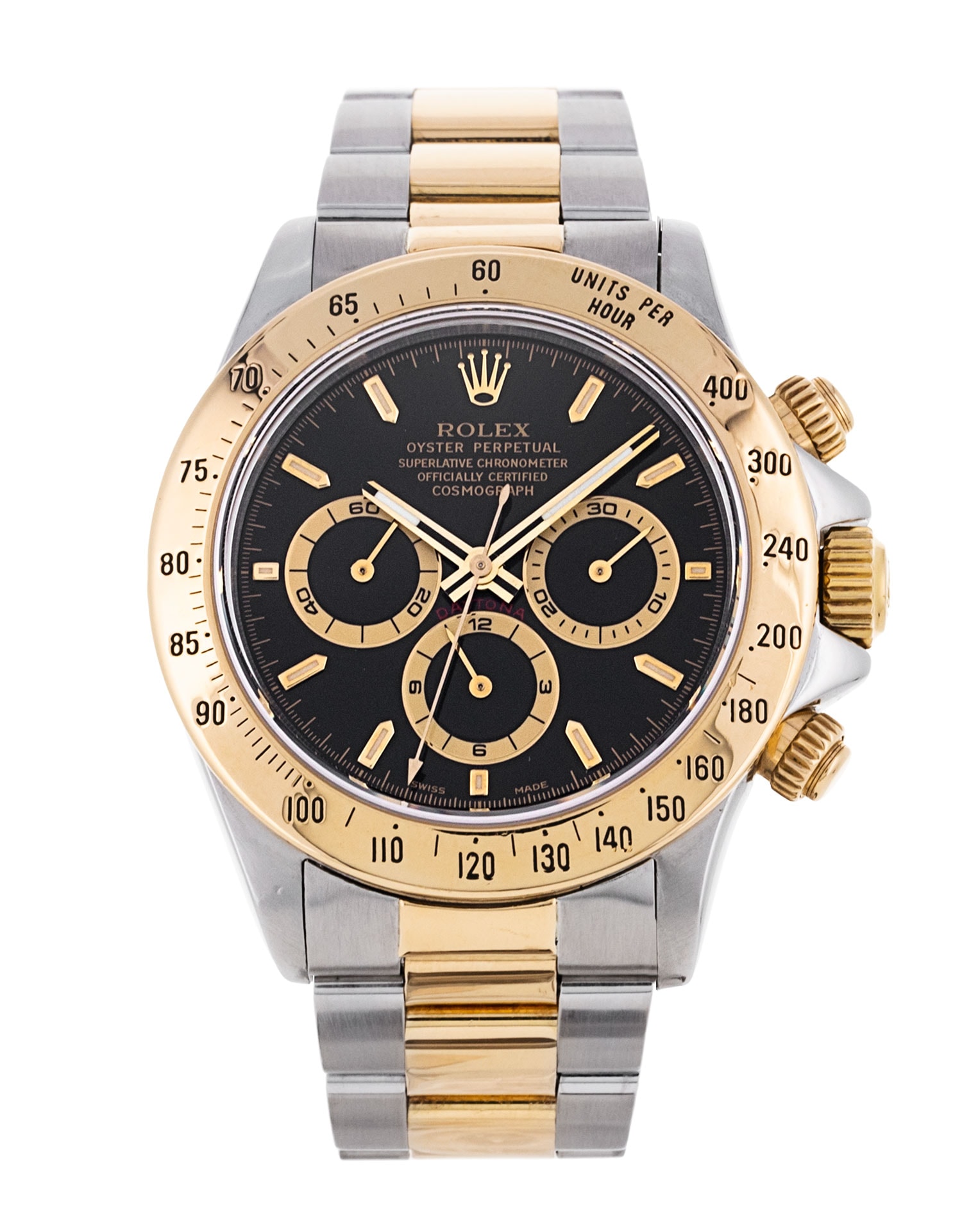 Rolex Daytona 16523 Black Baton Dial Bracelet Strap