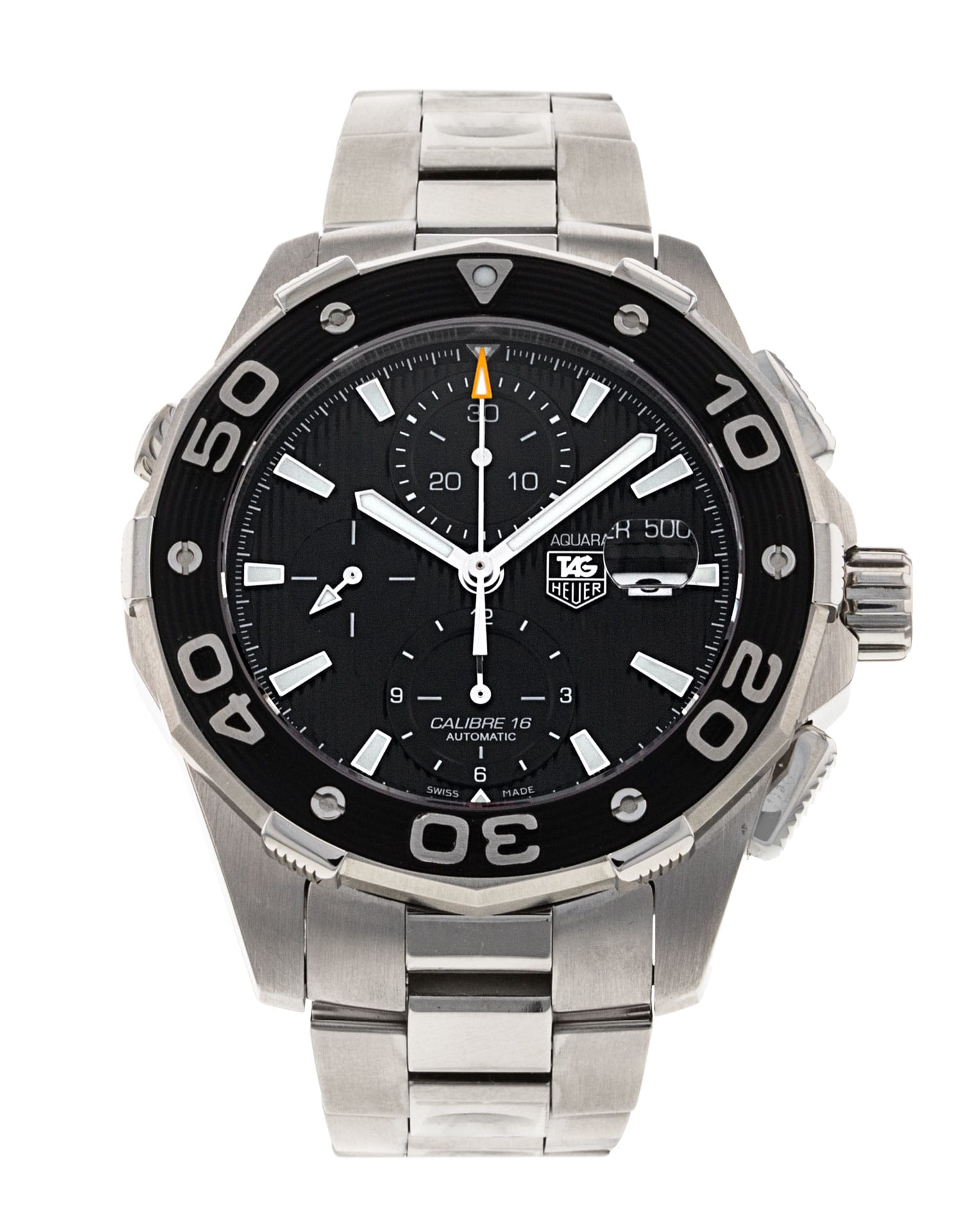 Tag Heuer Aquaracer Black Baton Dial Bracelet Strap