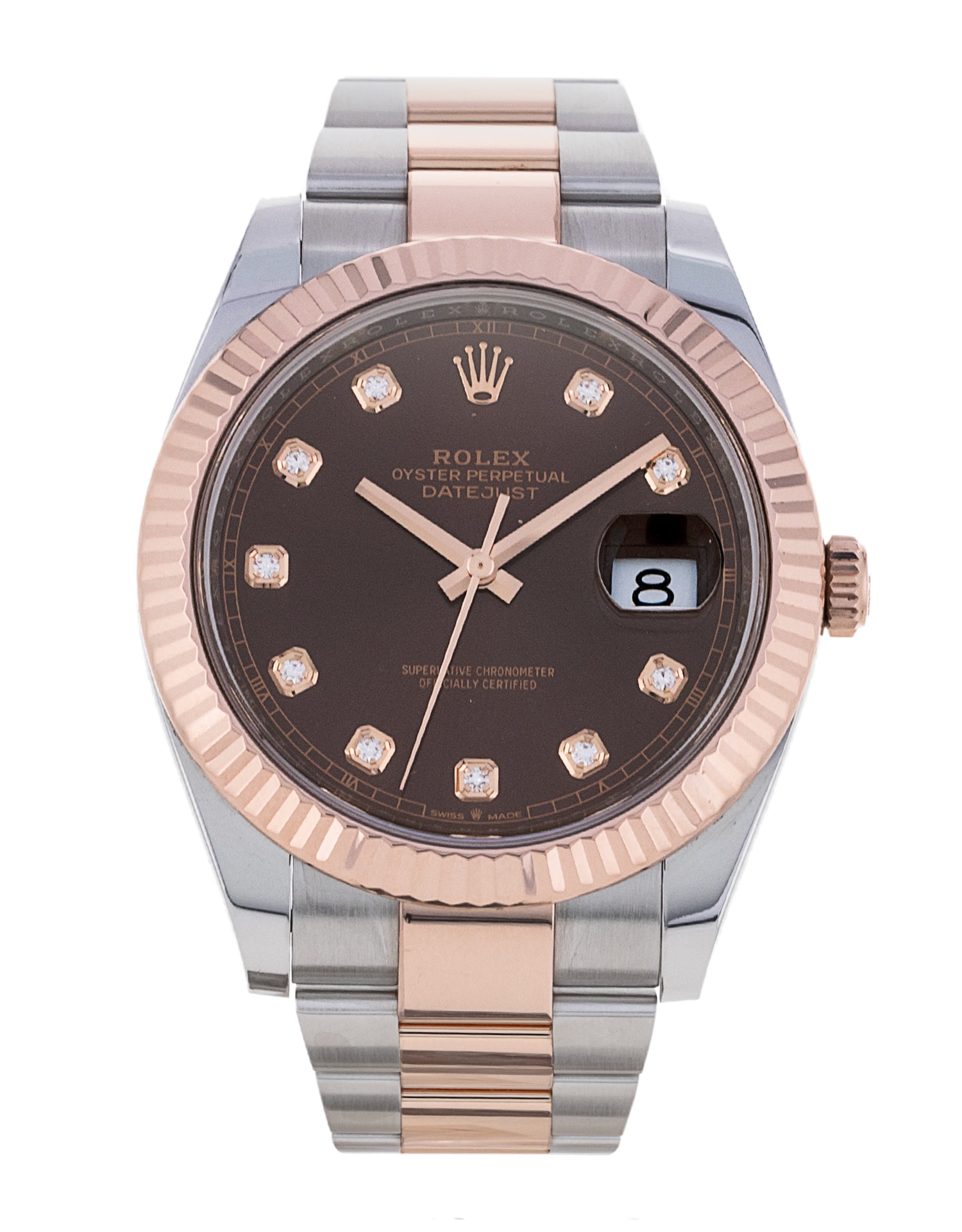 Rolex Datejust 41 Chocolate Diamond Dial Bracelet Strap