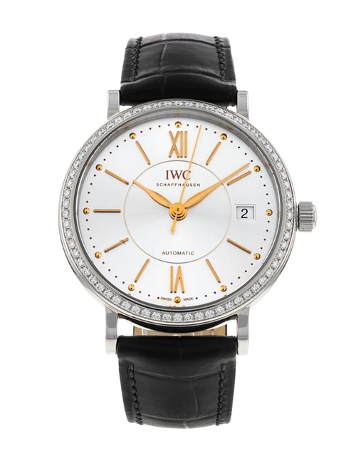 IWC Portofino Automatic Silver Dial Leather Strap