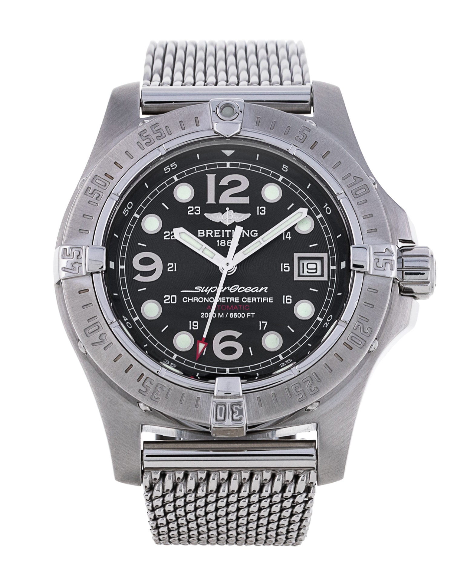 Breitling SuperOcean Steelfish Black Quarter Arabic Dial