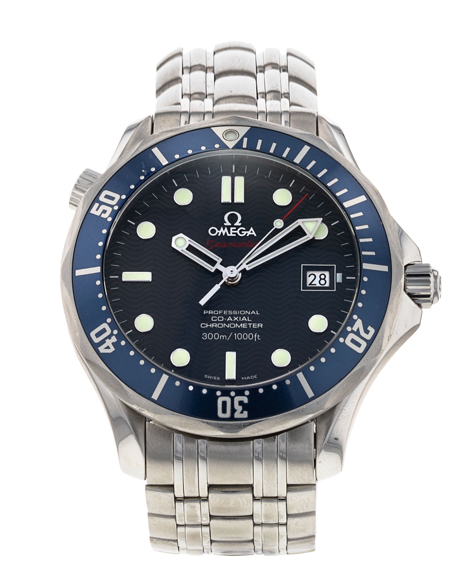 Omega Seamaster 300m 2220.80.00 Blue Dial Bracelet Strap