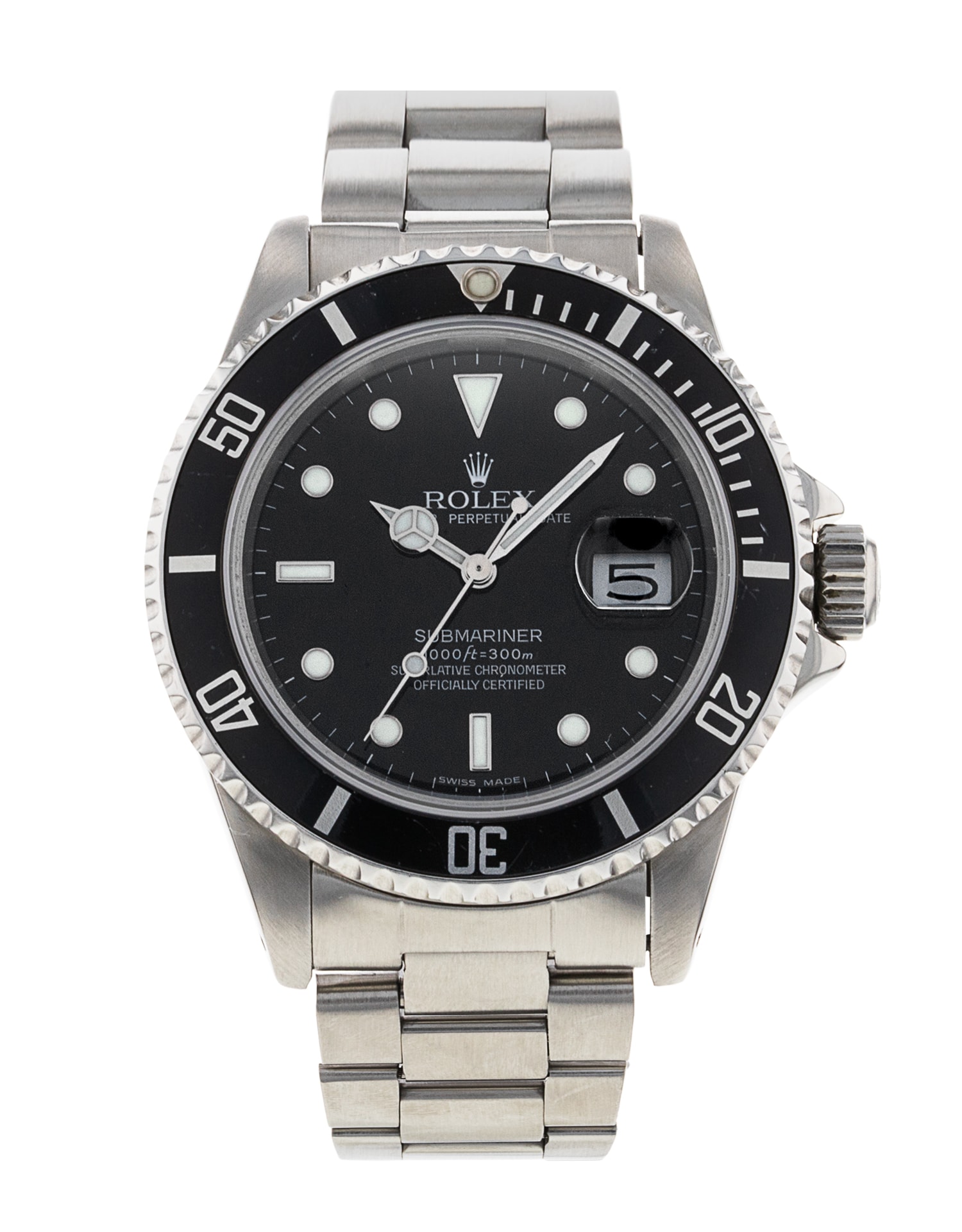 Rolex Submariner 16800 Black Dial Bracelet Strap