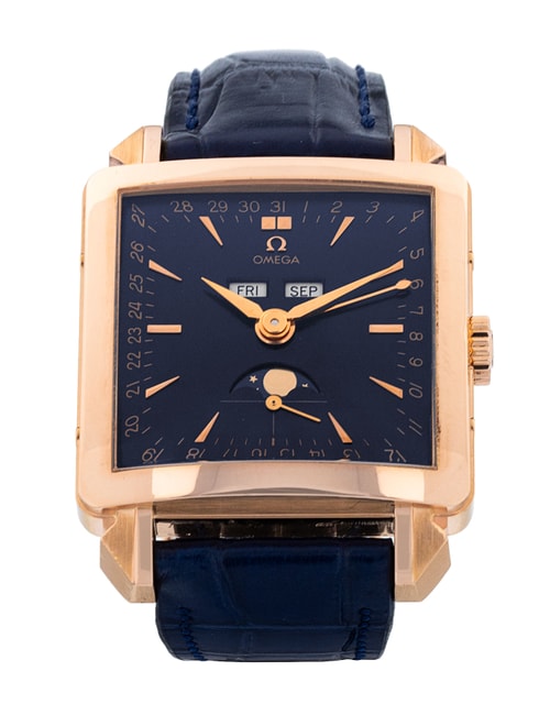 Omega Museum 5701.80.03 Blue Baton Dial Leather Strap