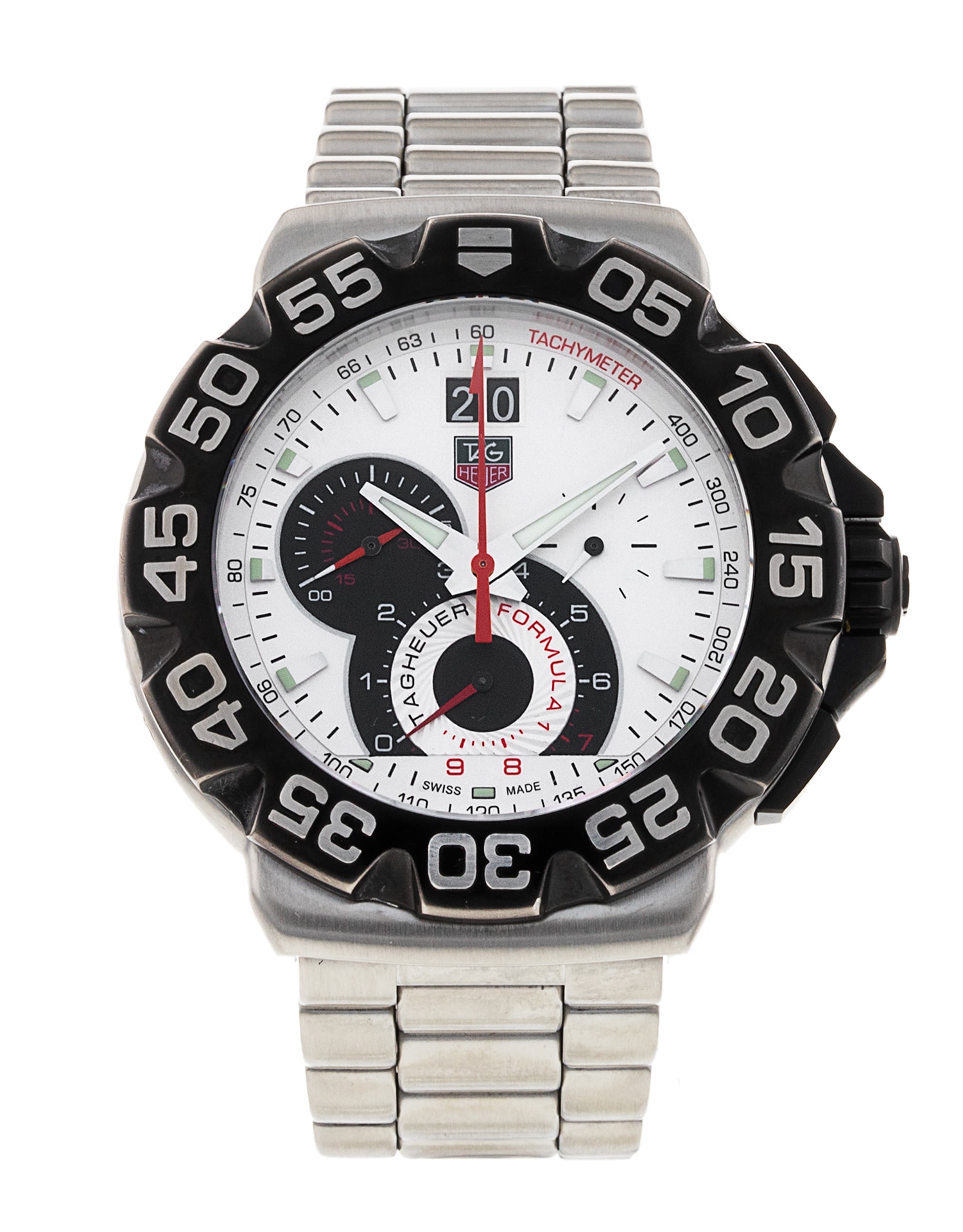Tag Heuer Formula 1 White Baton Dial Bracelet Strap