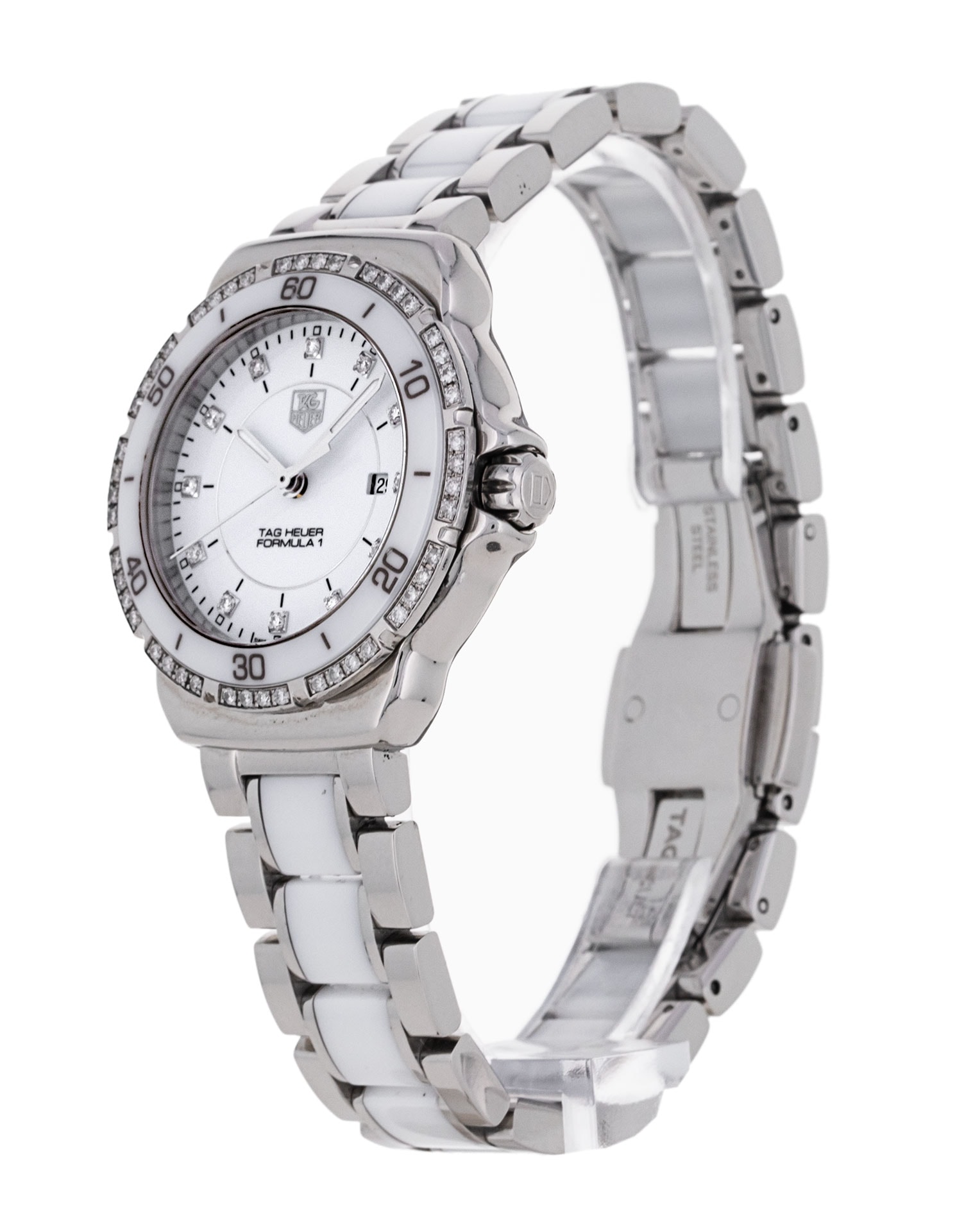 Tag Heuer Formula 1 White Diamond Dial Bracelet Strap