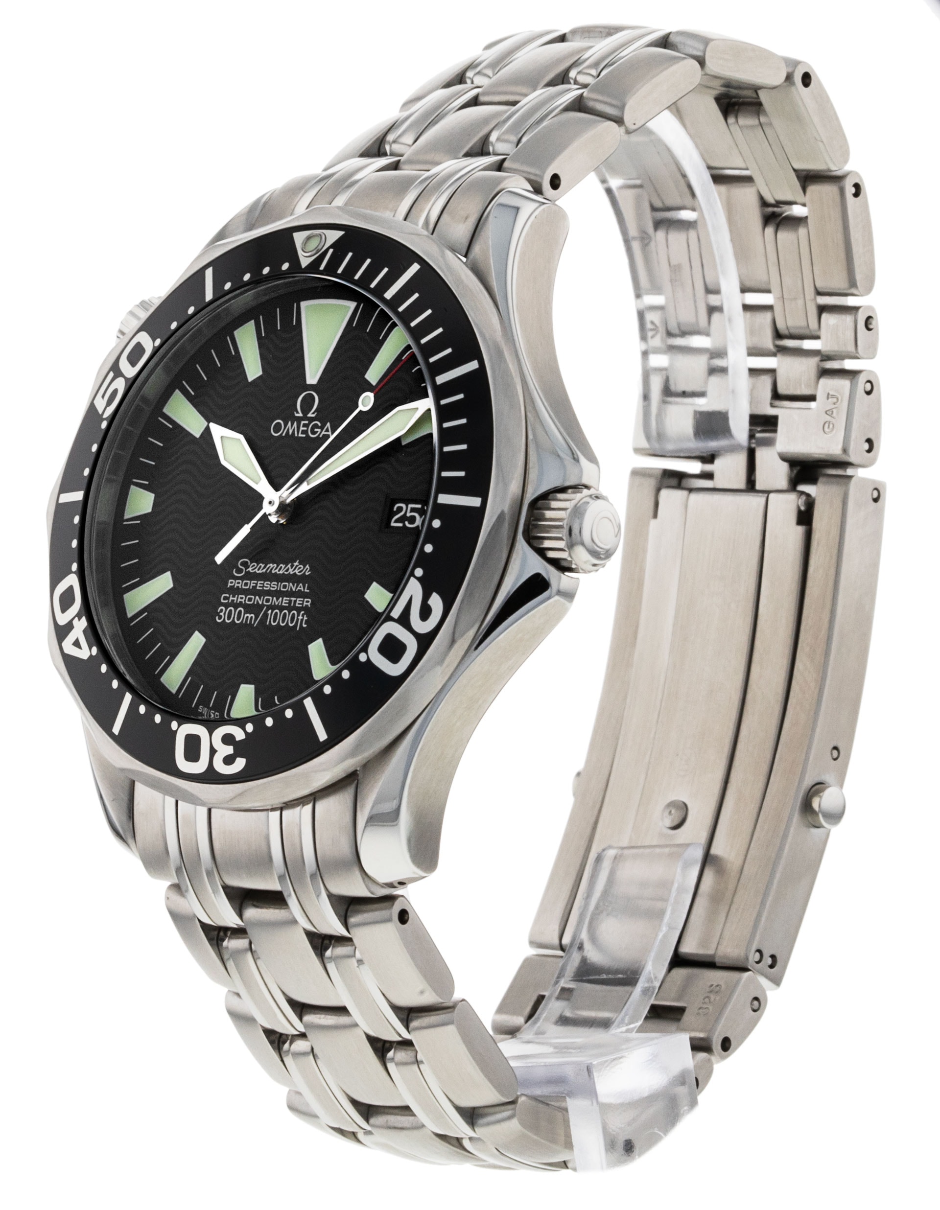 Omega Seamaster 300m Black Baton Dial Bracelet Strap