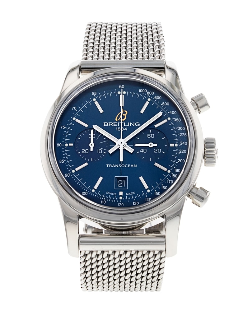 Breitling Transocean Chronograph cadran Baton bleue