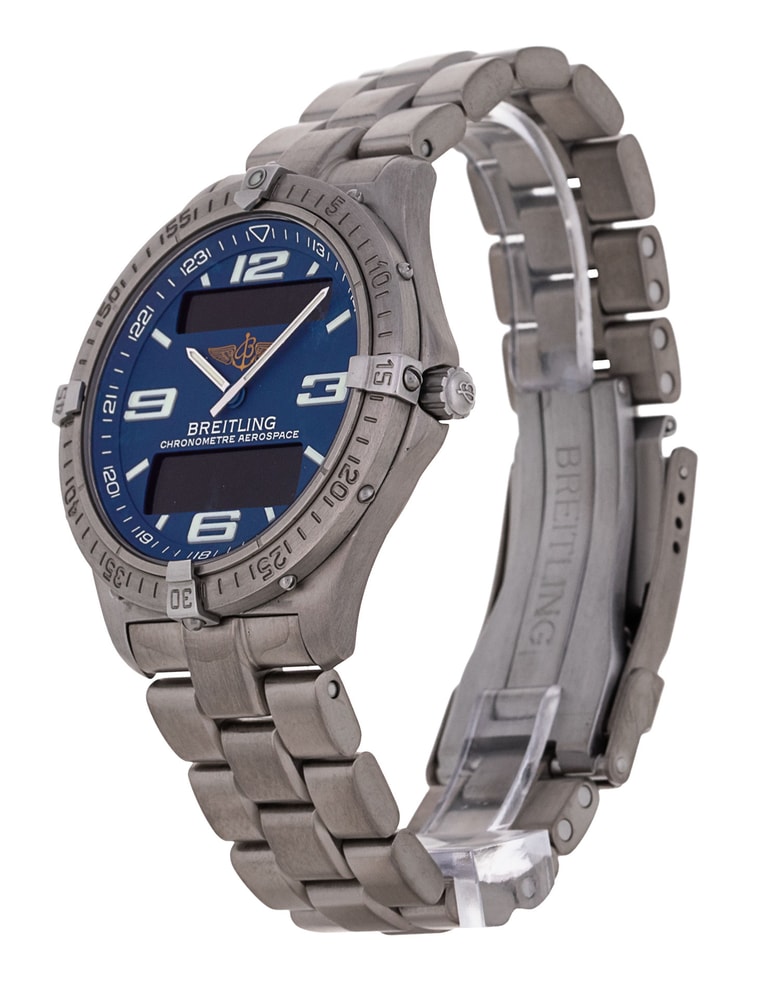 Breitling Aerospace Blue Quarter Arabic Dial