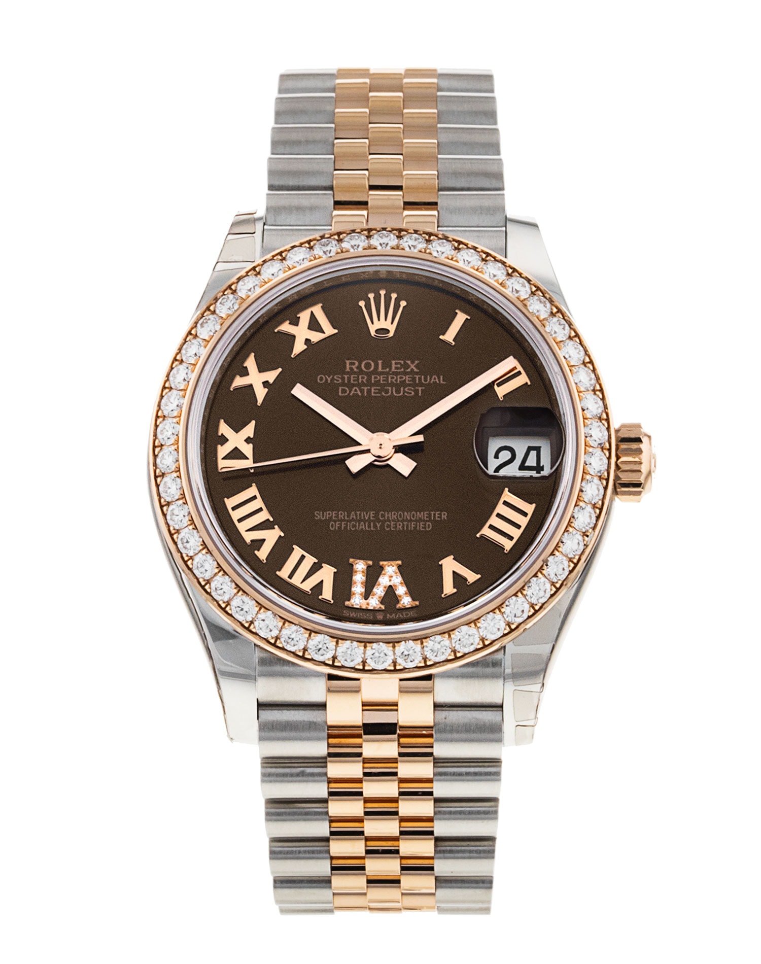 Rolex Datejust Lady 31 Chocolate Roman Numeral Diamond Dial