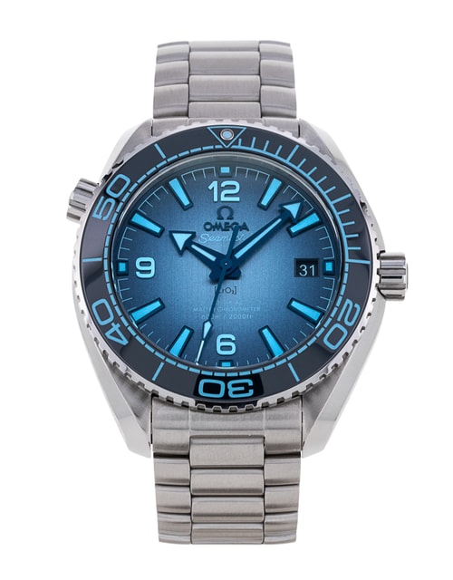 Omega Planet Ocean Blue Quarter Arabic Dial