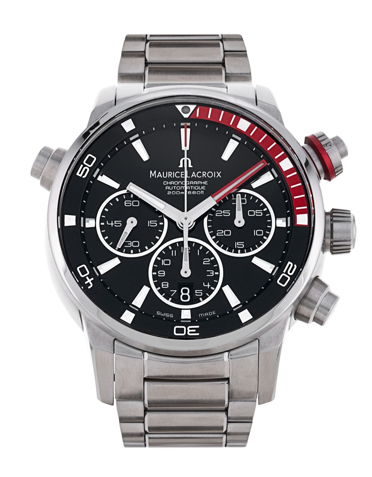 Maurice Lacroix Pontos Chronograph Black Baton Dial
