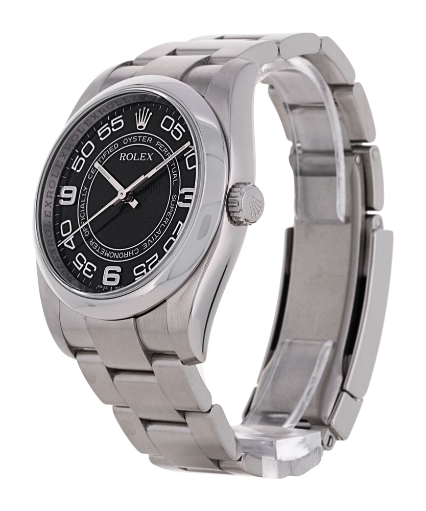 Rolex Oyster Perpetual Black Concentric Arabic Dial