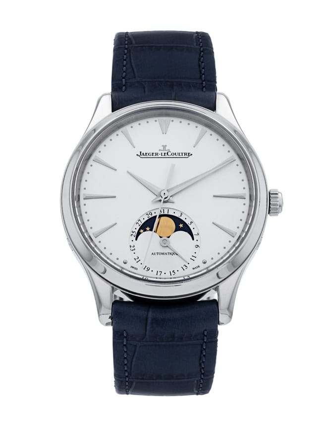 Jaeger LeCoultre Master Ultra Thin Moon Silver Baton Dial
