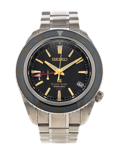 Grand Seiko Spring Drive Black Baton Dial Bracelet Strap