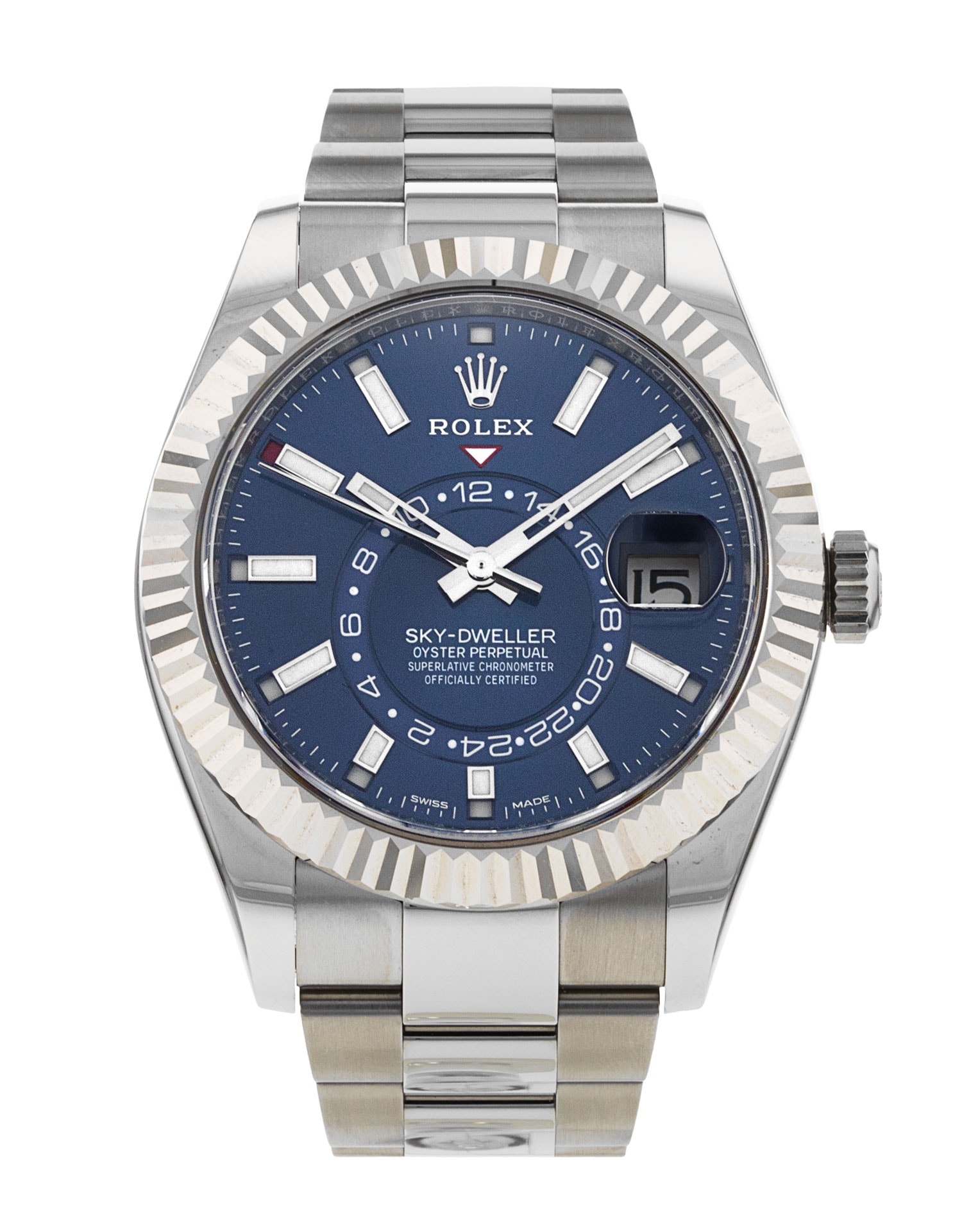 Rolex Sky Dweller 326934 Blue Baton Dial Bracelet Strap