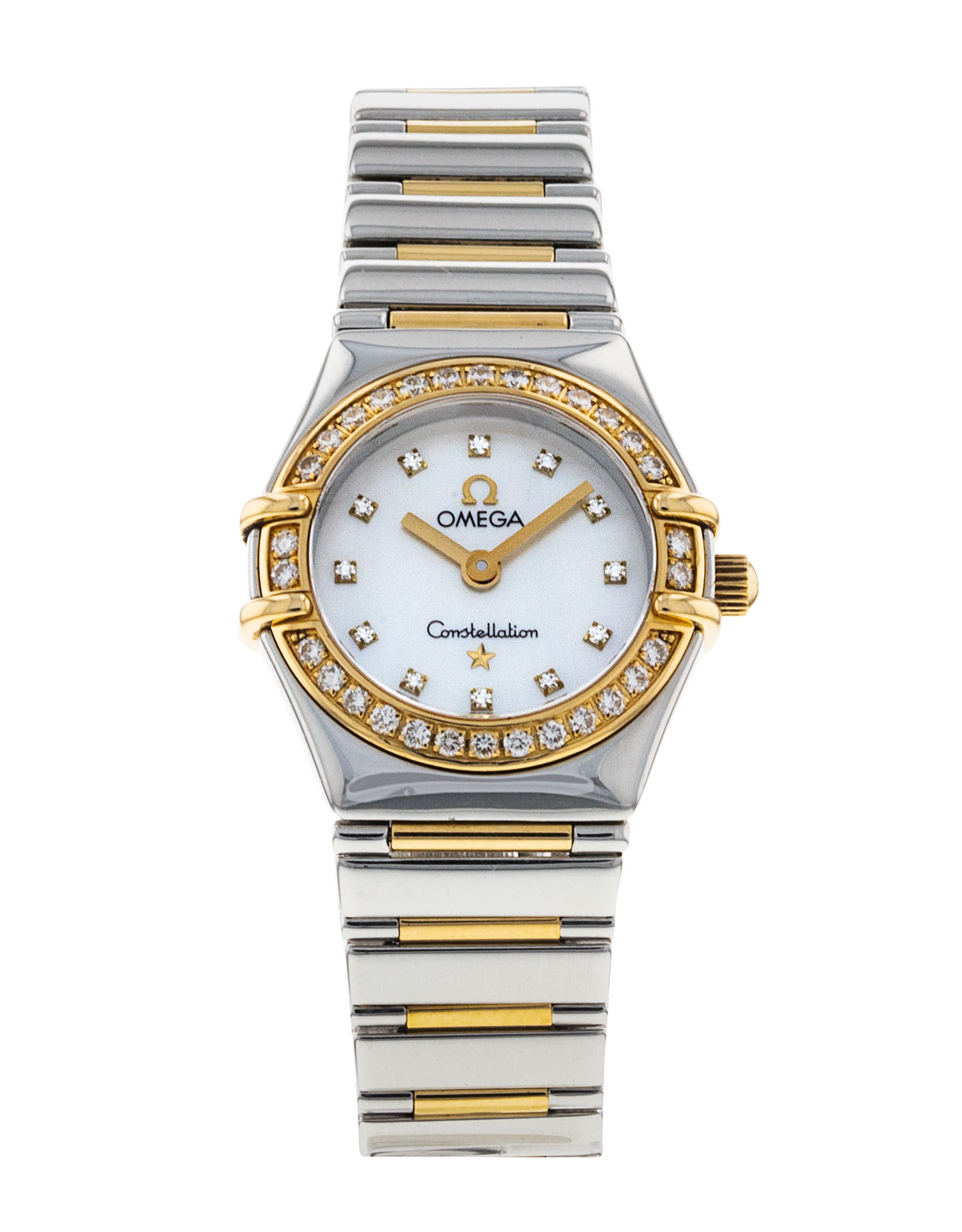 Omega My Choice Mini Mother of Pearl White Diamond Dial