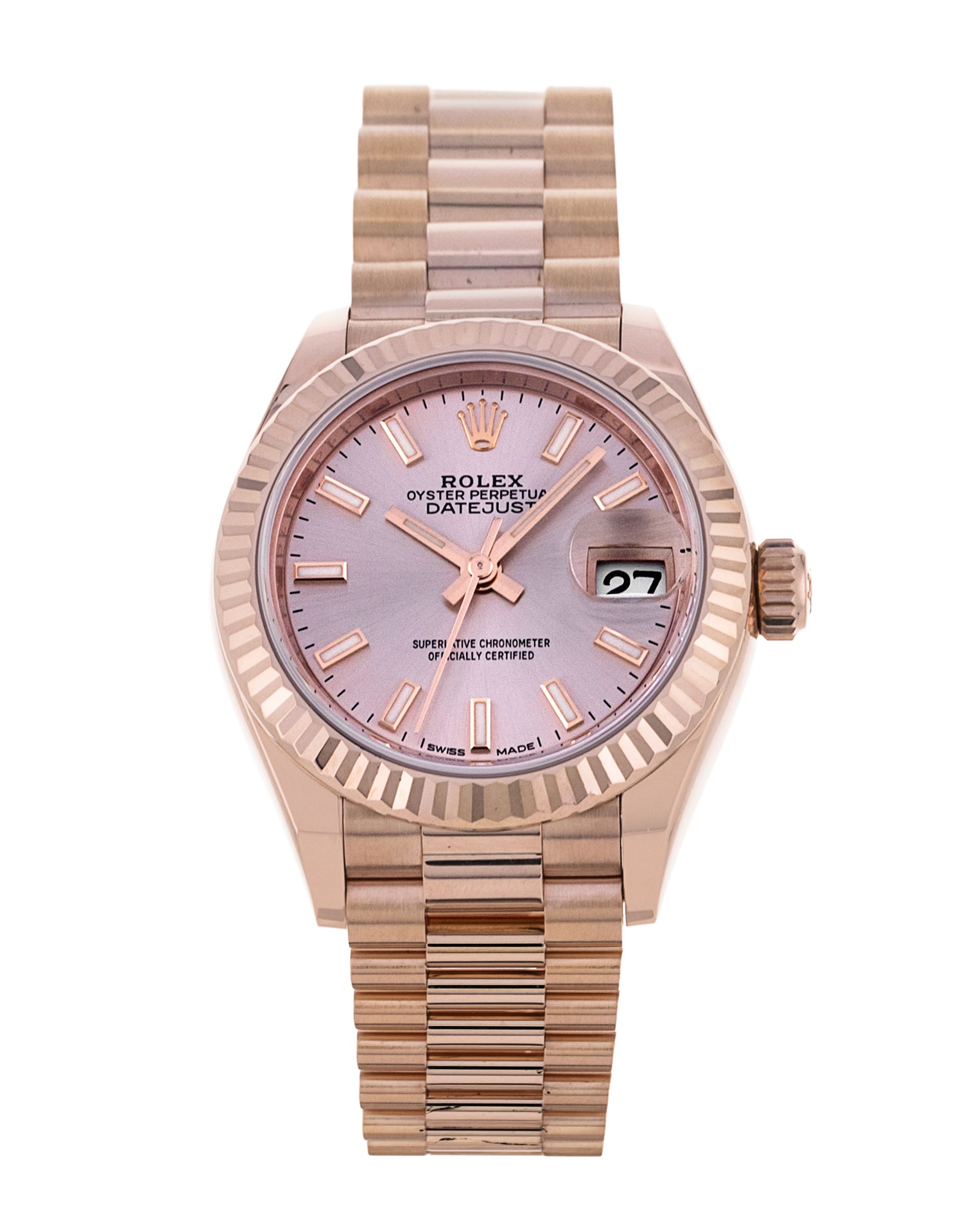 Rolex Datejust Lady 28 Sundust Dial Bracelet Strap
