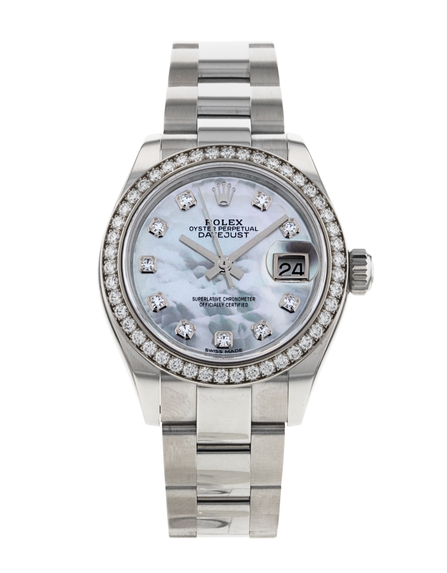 Rolex Datejust Lady 28 Mother of Pearl White Diamond Dial