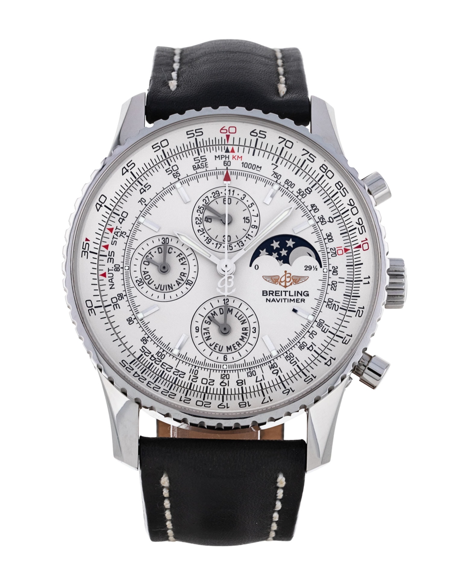 Breitling Navitimer Olympus Silver Baton Dial