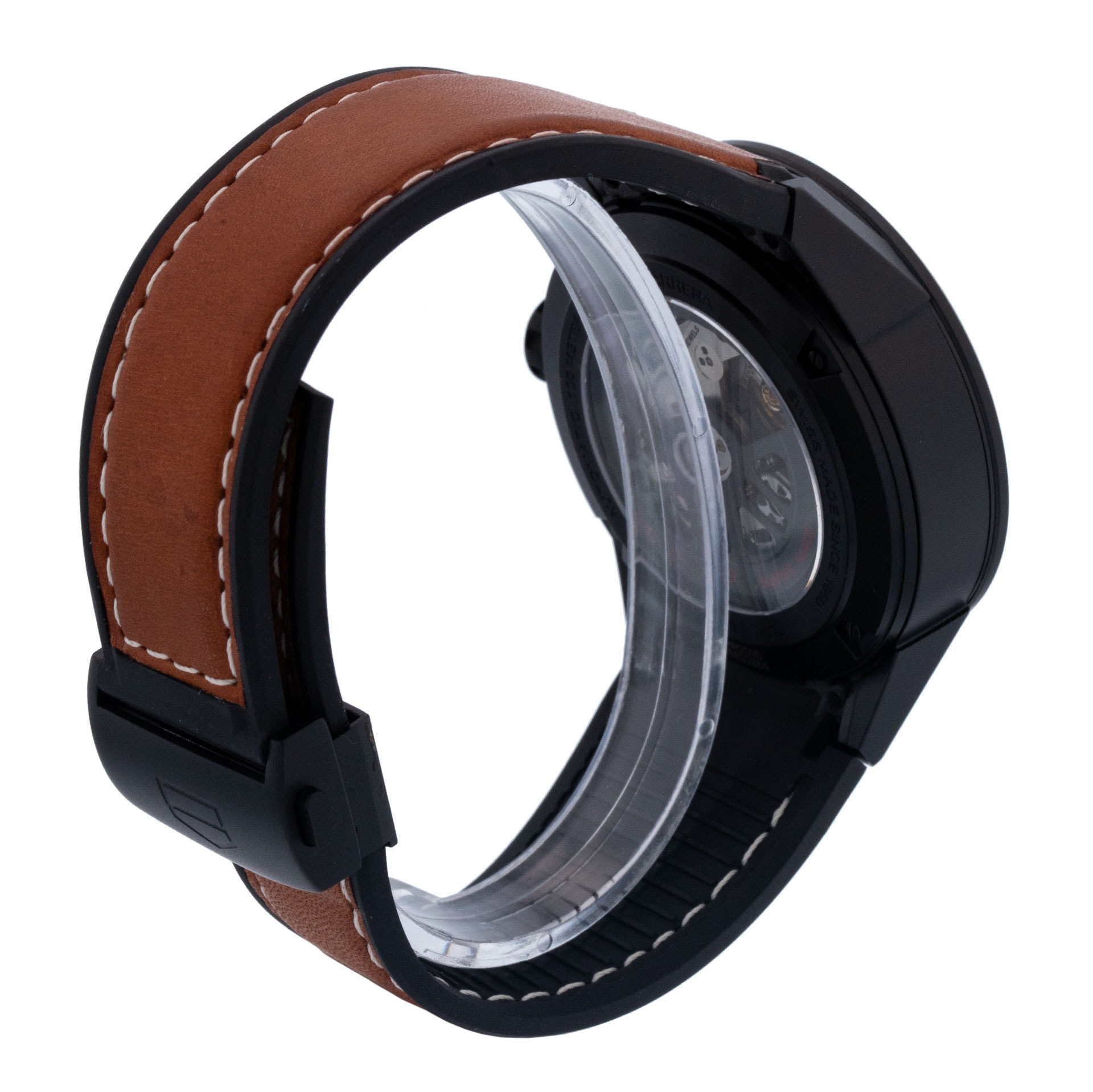 Tag Heuer Carrera Black Dial Leather Strap