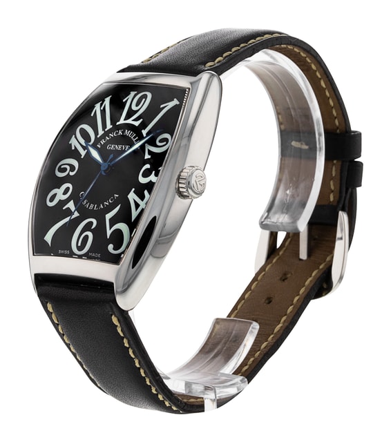 Franck Muller Casablanca - Black Arabic Dial & Leather Strap