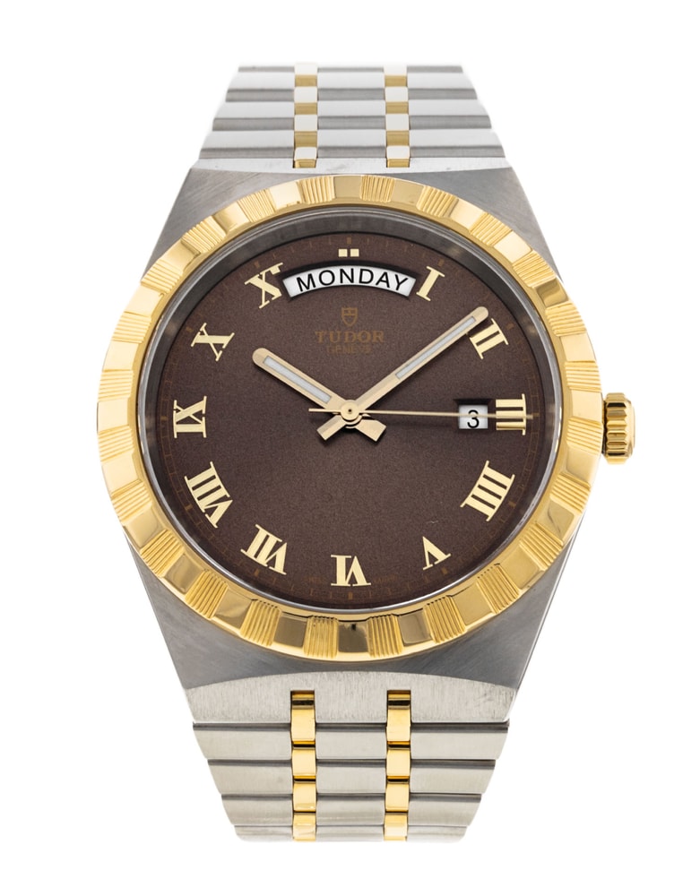 Tudor Royal Chocolate Roman Numeral Dial Bracelet Strap