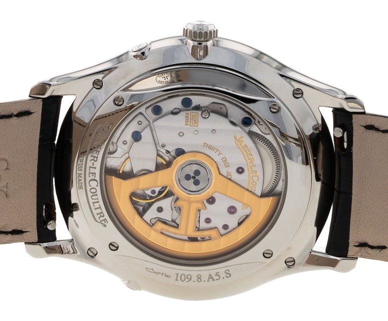 オメガ マニュアル ラウンド ウォッチ Jaeger-LeCoultre Master Ultra Thin Moon - Silver Baton Dial