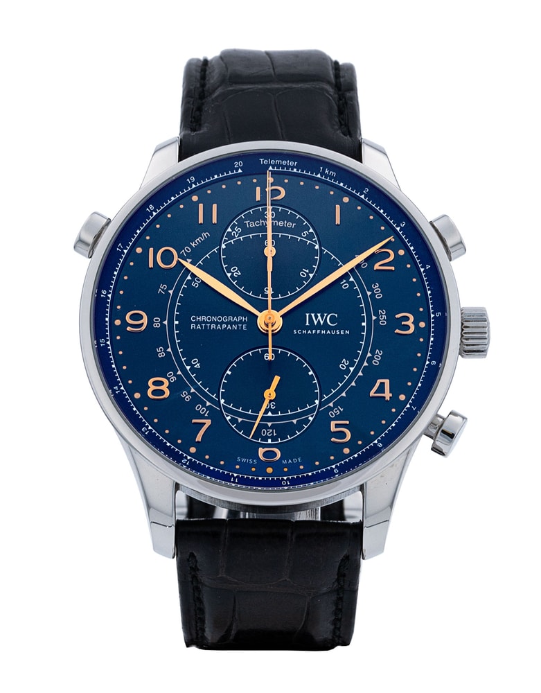 IWC Portugieser Chrono Rattrapante Blau Arabisch Zifferblatt